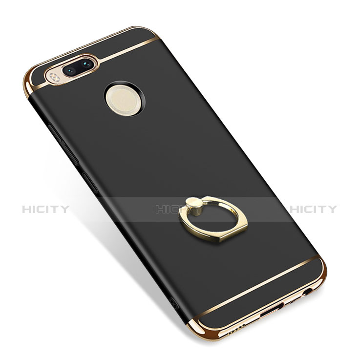 Funda Bumper Lujo Marco de Metal y Plastico Carcasa con Anillo de dedo Soporte A01 para Xiaomi Mi 5X