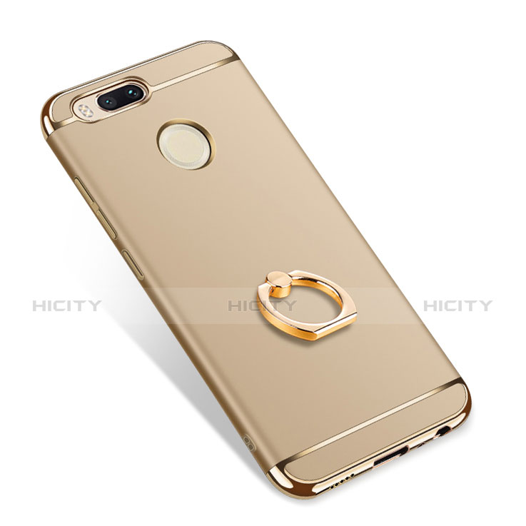 Funda Bumper Lujo Marco de Metal y Plastico Carcasa con Anillo de dedo Soporte A01 para Xiaomi Mi 5X