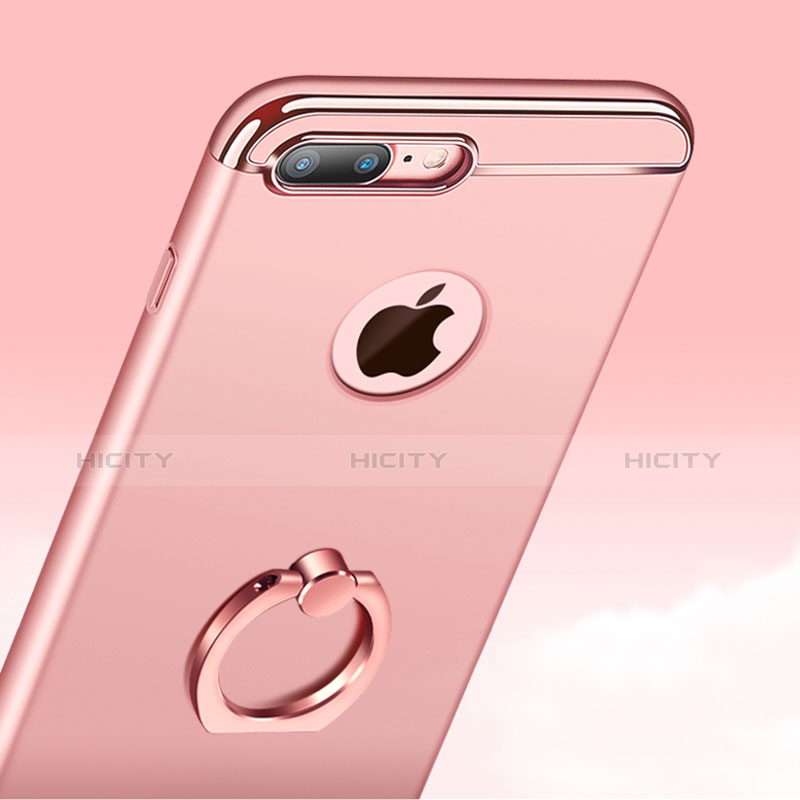 Funda Bumper Lujo Marco de Metal y Plastico Carcasa con Anillo de dedo Soporte A05 para Apple iPhone 7 Plus