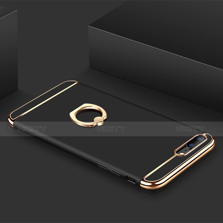 Funda Bumper Lujo Marco de Metal y Plastico Carcasa con Anillo de dedo Soporte A06 para Apple iPhone 7 Plus