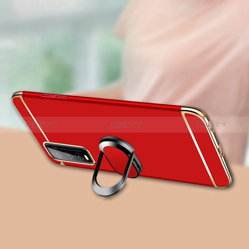 Funda Bumper Lujo Marco de Metal y Plastico Carcasa con Anillo de dedo Soporte para Vivo Y51s 5G