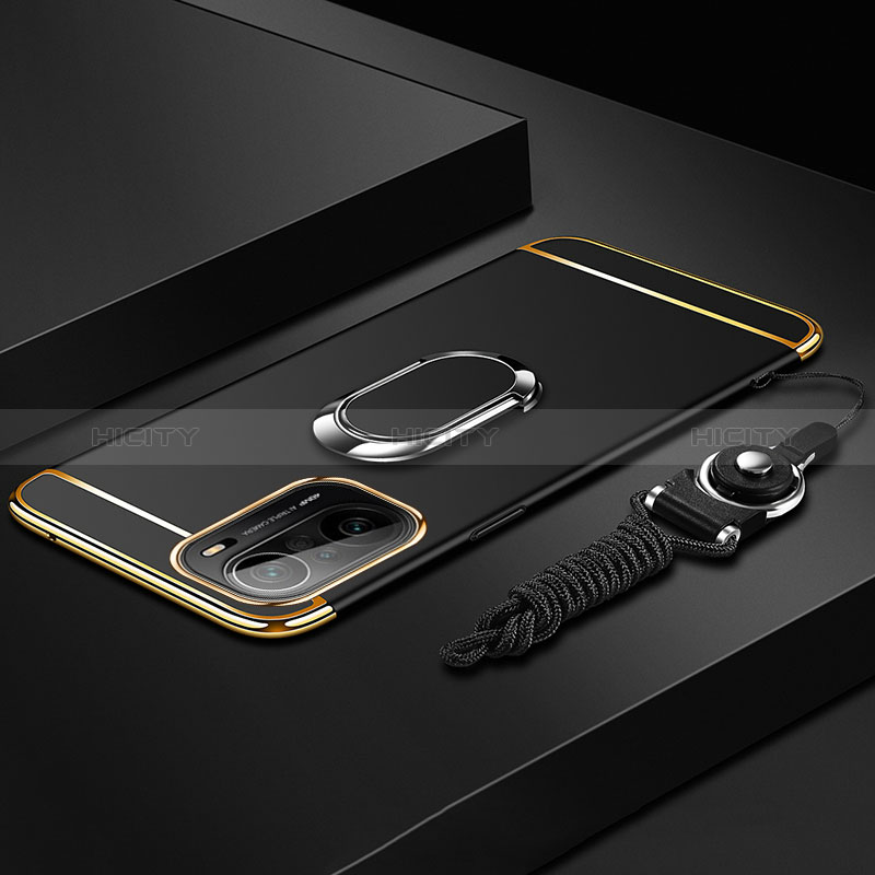 Funda Bumper Lujo Marco de Metal y Plastico Carcasa con Anillo de dedo Soporte para Xiaomi Mi 11X 5G