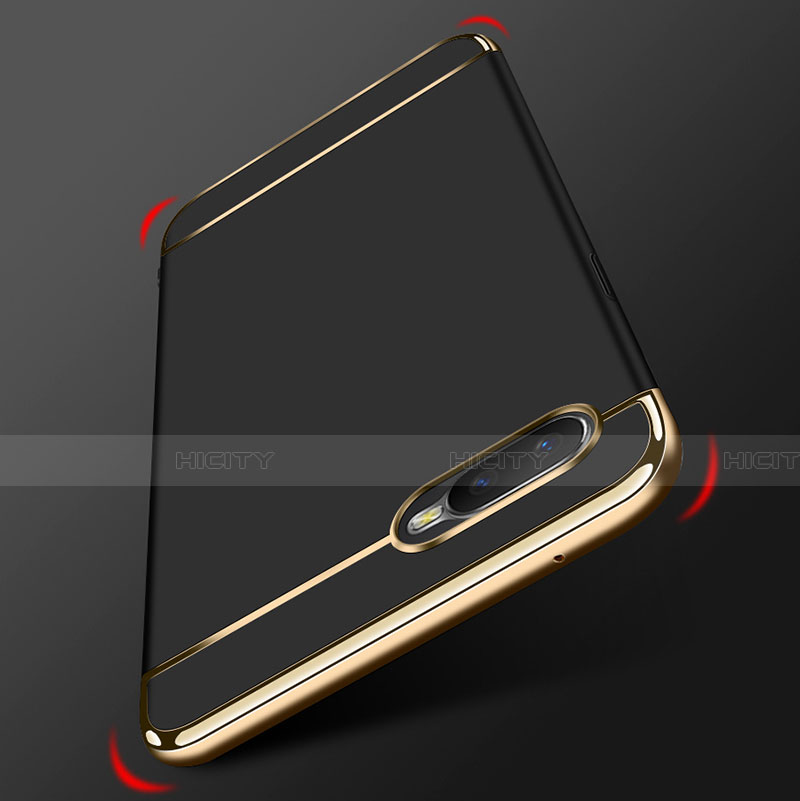 Funda Bumper Lujo Marco de Metal y Plastico Carcasa con Anillo de dedo Soporte T01 para Oppo R15X