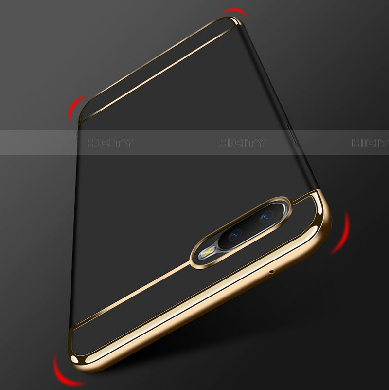 Funda Bumper Lujo Marco de Metal y Plastico Carcasa con Anillo de dedo Soporte T01 para Oppo RX17 Neo