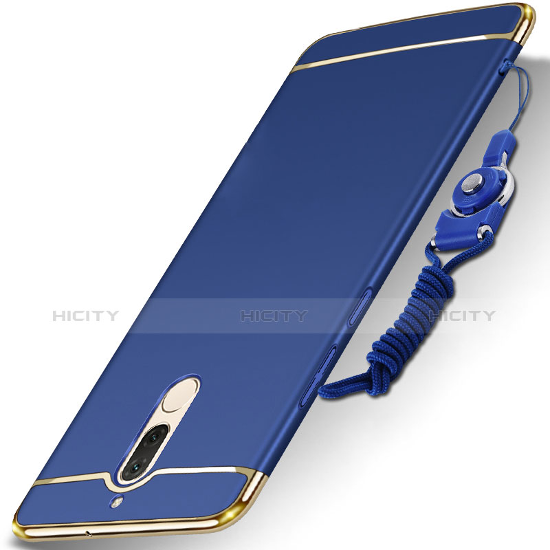 Funda Bumper Lujo Marco de Metal y Plastico Carcasa con Lanyard para Huawei Rhone