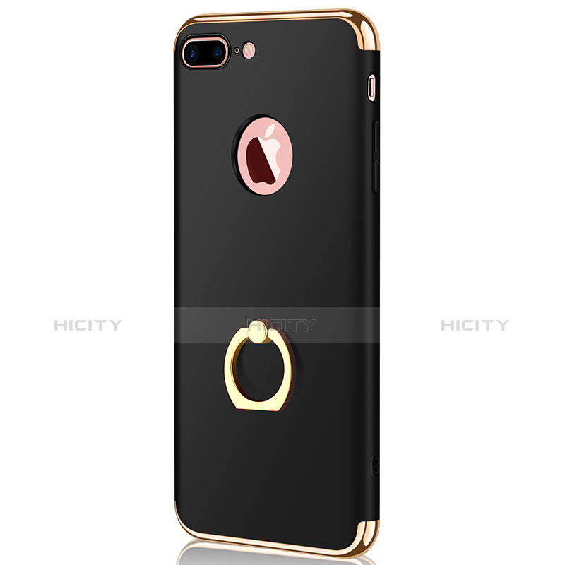 Funda Bumper Lujo Marco de Metal y Plastico F04 para Apple iPhone 7 Plus Negro