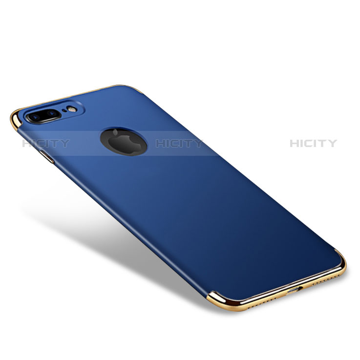 Funda Bumper Lujo Marco de Metal y Plastico F05 para Apple iPhone 8 Plus Azul