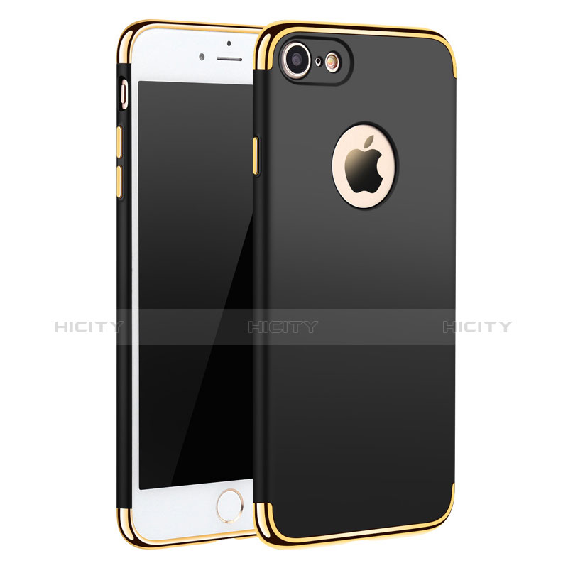 Funda Bumper Lujo Marco de Metal y Plastico M01 para Apple iPhone 8 Negro