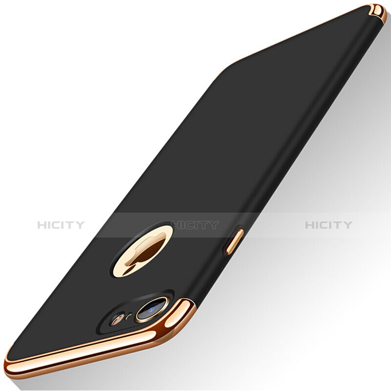 Funda Bumper Lujo Marco de Metal y Plastico M01 para Apple iPhone 8 Negro