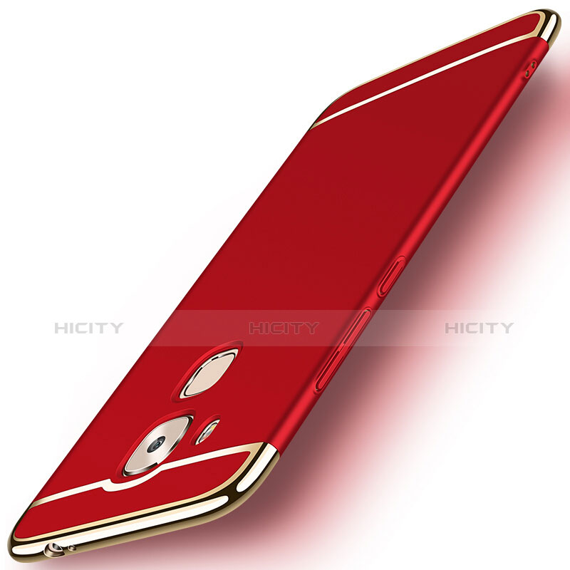 Funda Bumper Lujo Marco de Metal y Plastico M01 para Huawei G9 Plus Rojo