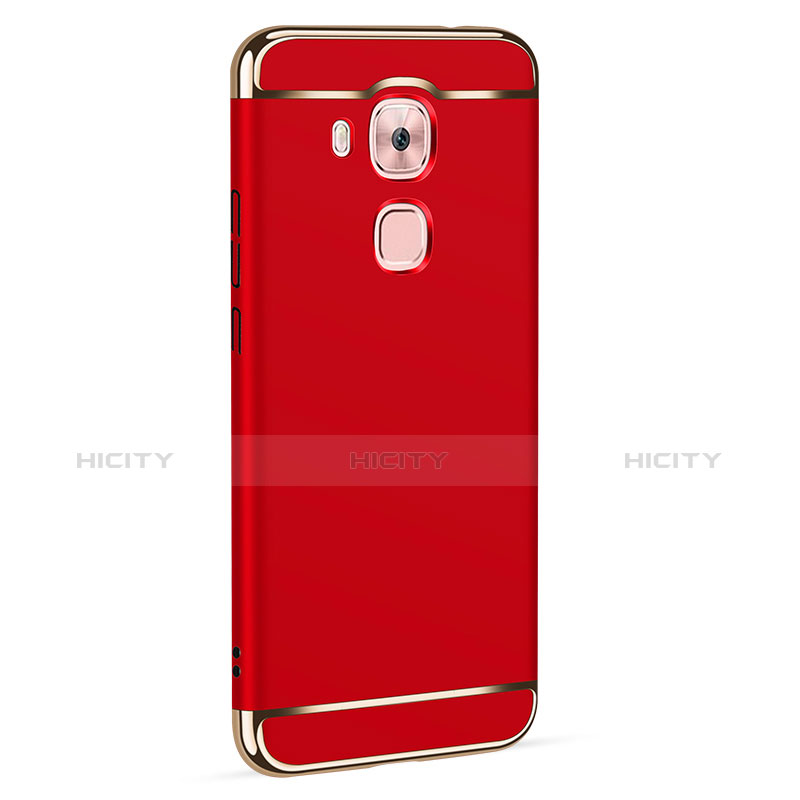 Funda Bumper Lujo Marco de Metal y Plastico M01 para Huawei G9 Plus Rojo