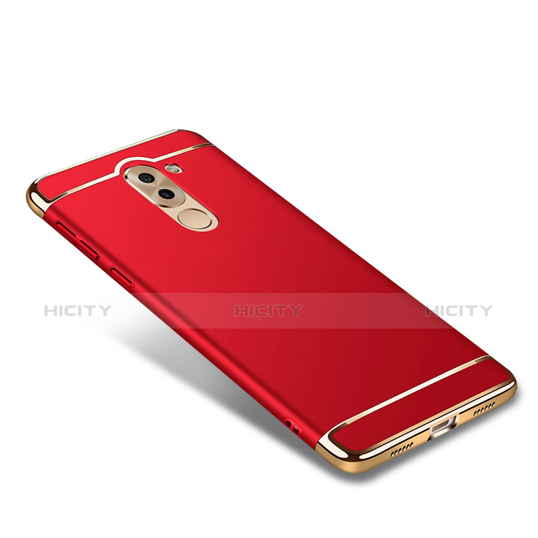 Funda Bumper Lujo Marco de Metal y Plastico M02 para Huawei GR5 (2017) Rojo