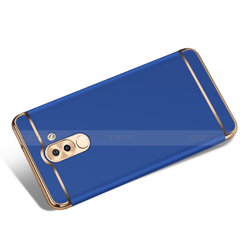 Funda Bumper Lujo Marco de Metal y Plastico M02 para Huawei Mate 9 Lite Azul