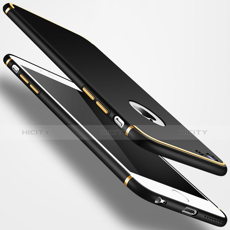 Funda Bumper Lujo Marco de Metal y Plastico para Apple iPhone 6 Plus Negro