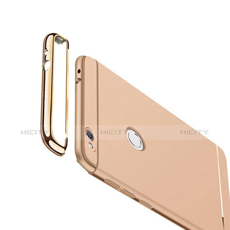 Funda Bumper Lujo Marco de Metal y Plastico para Huawei GR3 (2017) Oro