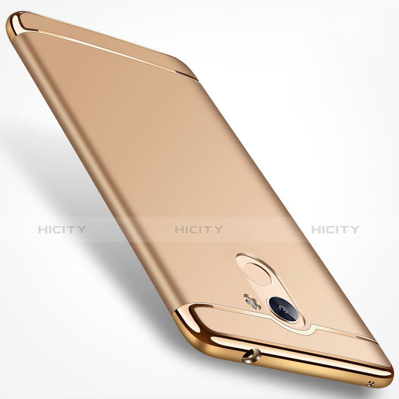 Funda Bumper Lujo Marco de Metal y Plastico para Huawei Honor 6A Oro