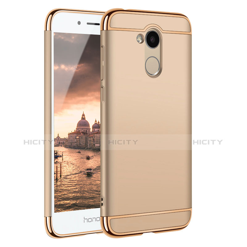 Funda Bumper Lujo Marco de Metal y Plastico para Huawei Honor 6A Oro