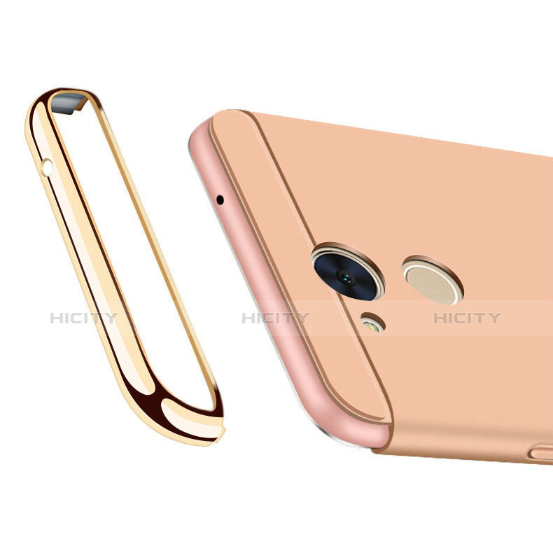 Funda Bumper Lujo Marco de Metal y Plastico para Huawei Honor 6A Oro