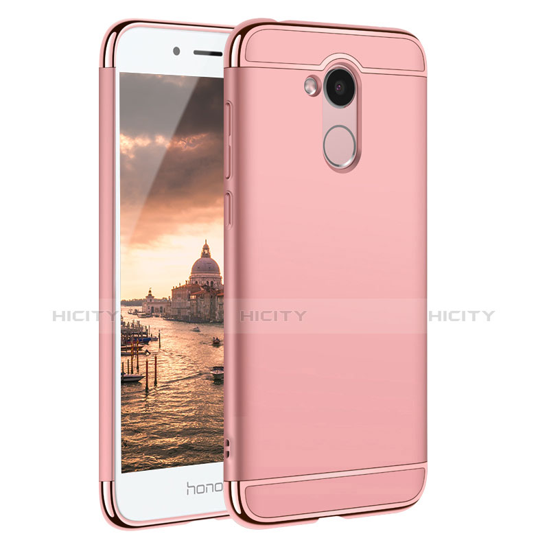 Funda Bumper Lujo Marco de Metal y Plastico para Huawei Honor 6A Oro Rosa