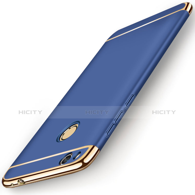 Funda Bumper Lujo Marco de Metal y Plastico para Huawei Honor 8 Lite Azul