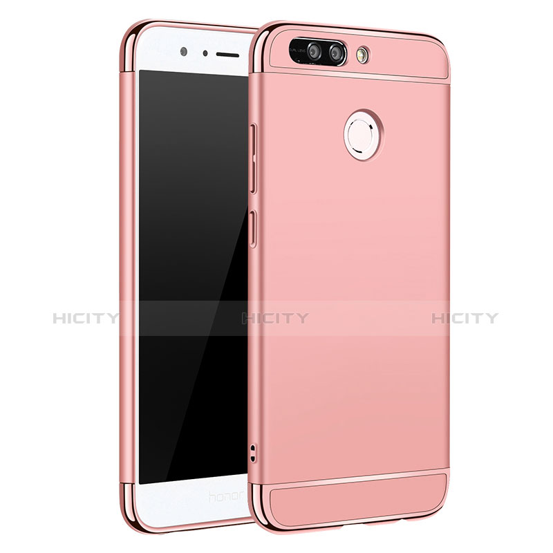 Funda Bumper Lujo Marco de Metal y Plastico para Huawei Honor 8 Pro Oro Rosa