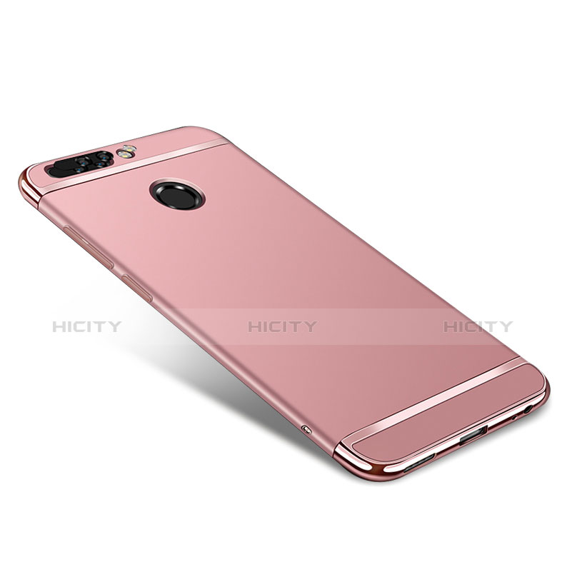 Funda Bumper Lujo Marco de Metal y Plastico para Huawei Honor 8 Pro Oro Rosa