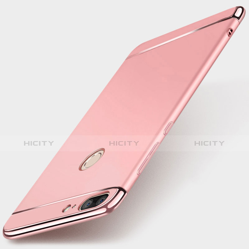 Funda Bumper Lujo Marco de Metal y Plastico para Huawei Honor 9 Lite Rosa