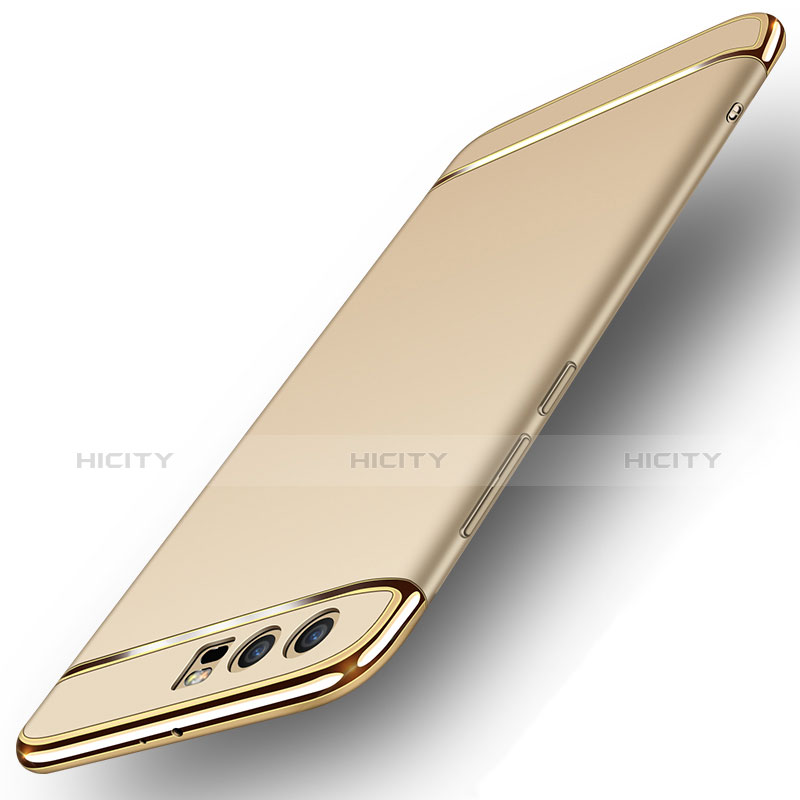 Funda Bumper Lujo Marco de Metal y Plastico para Huawei Honor 9 Premium Oro