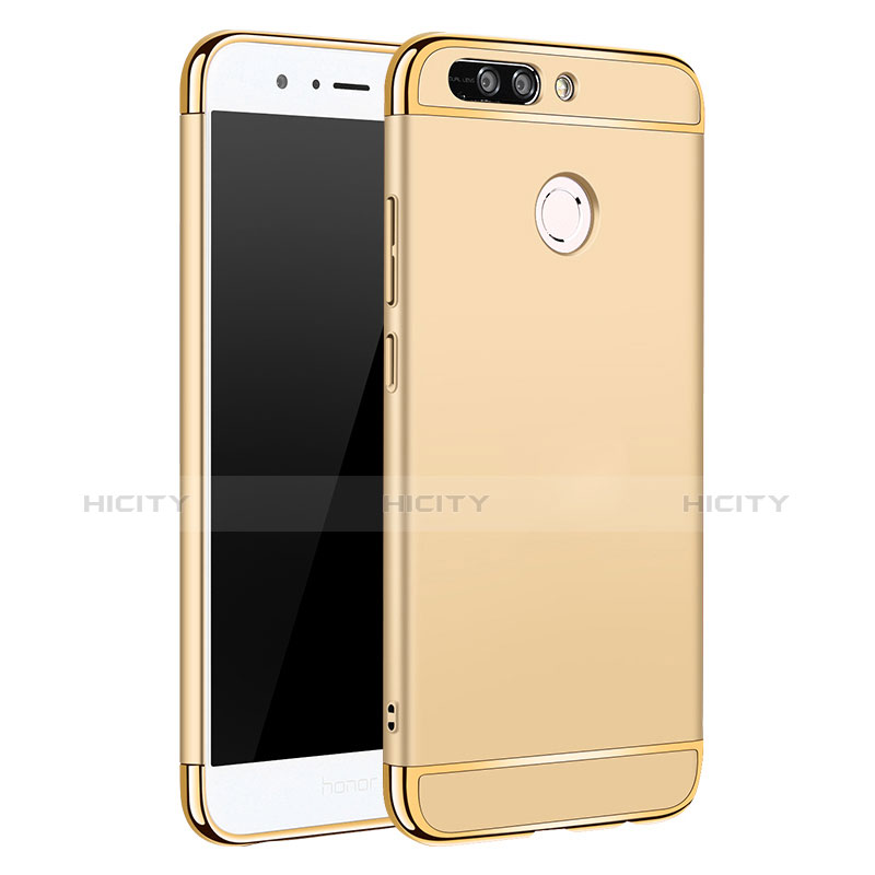 Funda Bumper Lujo Marco de Metal y Plastico para Huawei Honor V9 Oro