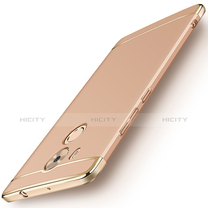 Funda Bumper Lujo Marco de Metal y Plastico para Huawei Mate 8 Oro