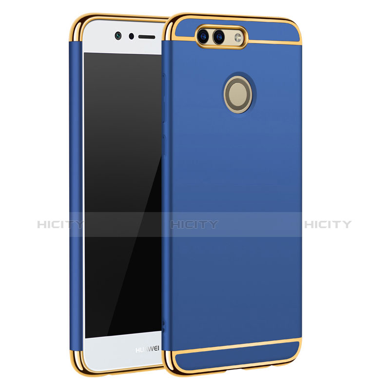 Funda Bumper Lujo Marco de Metal y Plastico para Huawei Nova 2 Azul