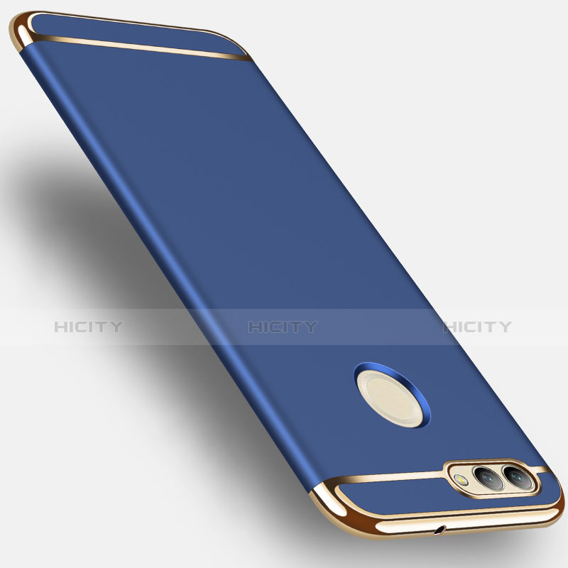 Funda Bumper Lujo Marco de Metal y Plastico para Huawei Nova 2 Azul