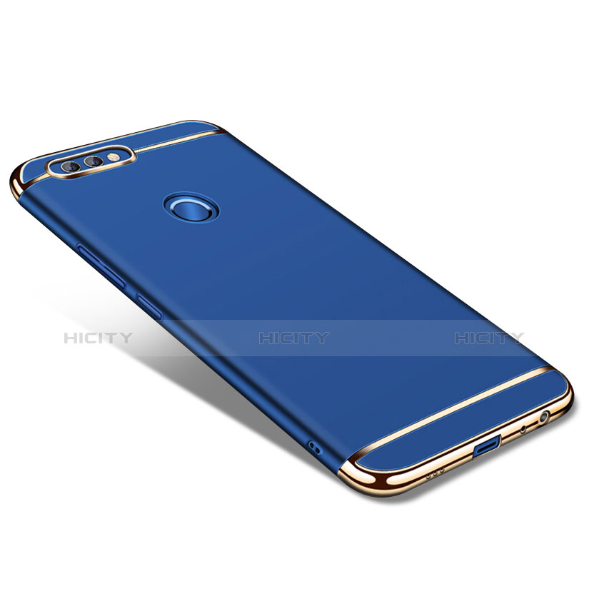 Funda Bumper Lujo Marco de Metal y Plastico para Huawei Nova 2 Azul