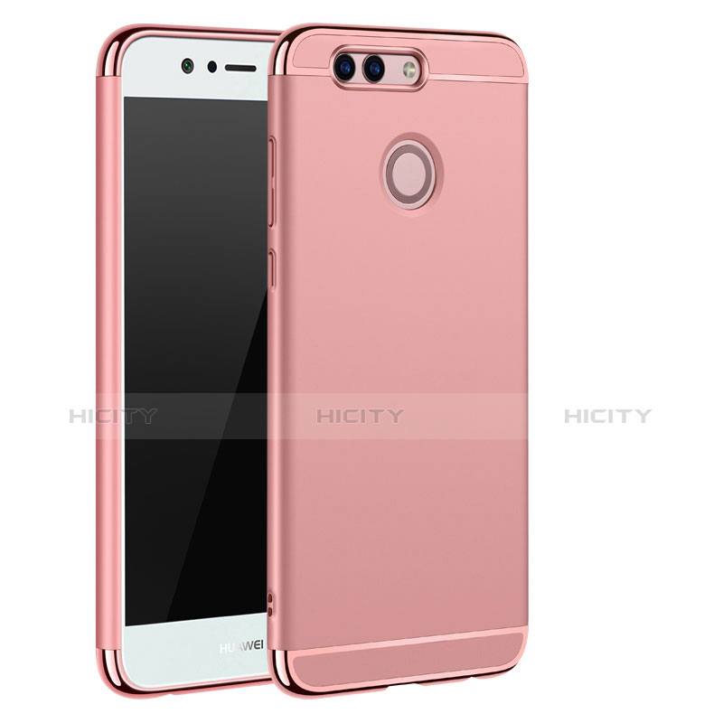 Funda Bumper Lujo Marco de Metal y Plastico para Huawei Nova 2 Oro Rosa