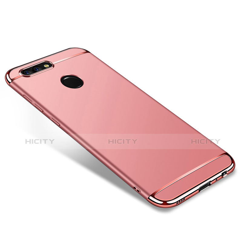 Funda Bumper Lujo Marco de Metal y Plastico para Huawei Nova 2 Oro Rosa