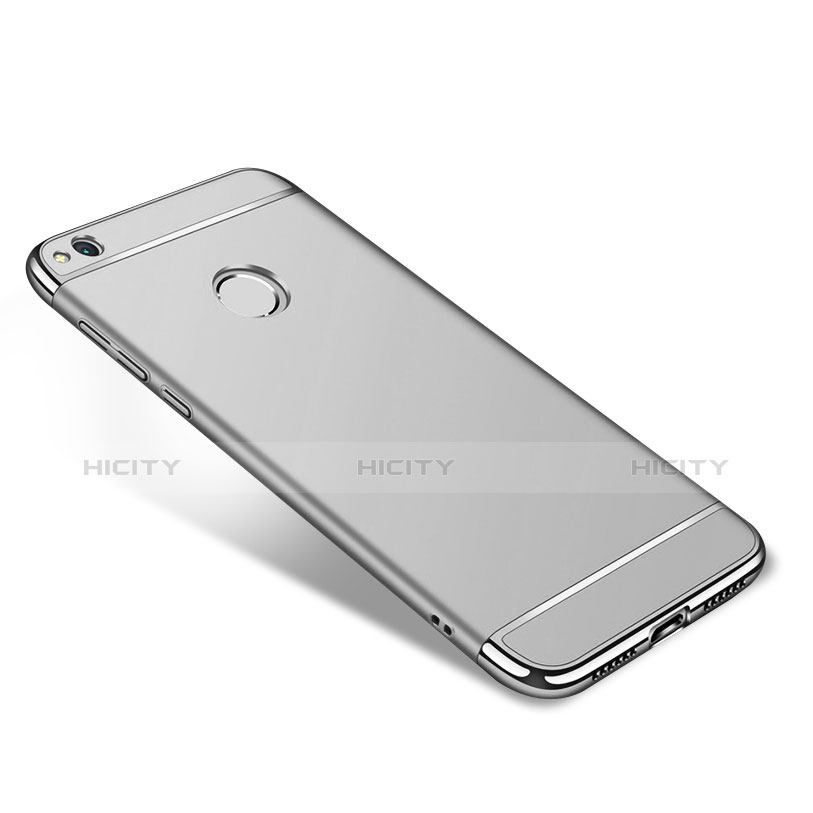 Funda Bumper Lujo Marco de Metal y Plastico para Huawei P8 Lite (2017) Plata