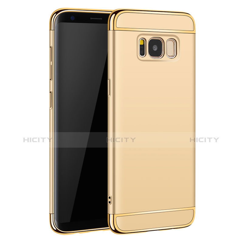 Funda Bumper Lujo Marco de Metal y Plastico para Samsung Galaxy S8 Plus Oro