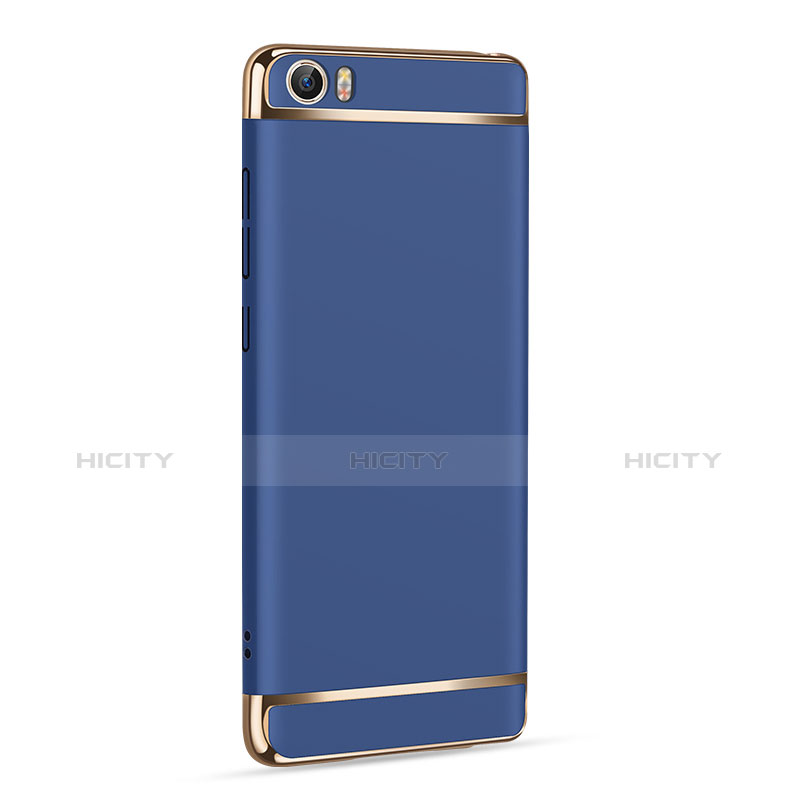 Funda Bumper Lujo Marco de Metal y Plastico para Xiaomi Mi 5 Azul