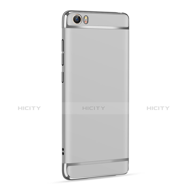 Funda Bumper Lujo Marco de Metal y Plastico para Xiaomi Mi 5 Plata