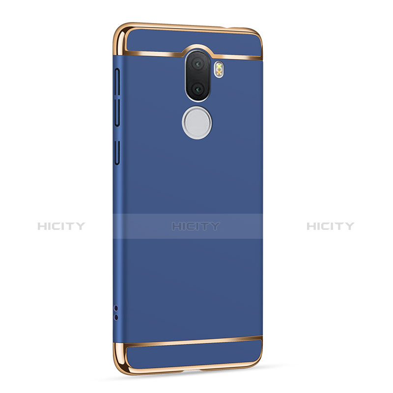 Funda Bumper Lujo Marco de Metal y Plastico para Xiaomi Mi 5S Plus Azul