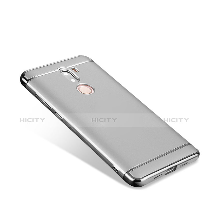 Funda Bumper Lujo Marco de Metal y Plastico para Xiaomi Mi 5S Plus Plata