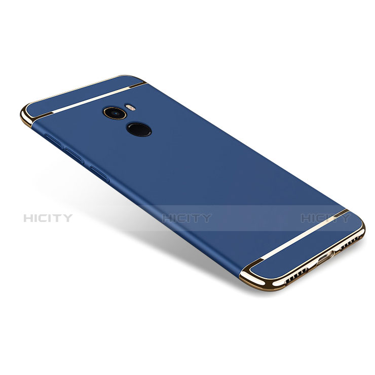 Funda Bumper Lujo Marco de Metal y Plastico para Xiaomi Mi Mix 2 Azul