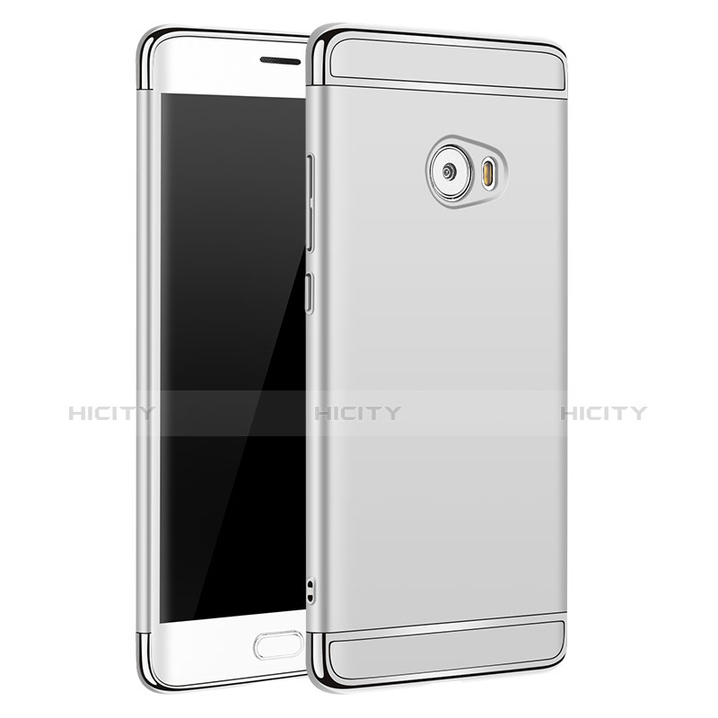 Funda Bumper Lujo Marco de Metal y Plastico para Xiaomi Mi Note 2 Plata