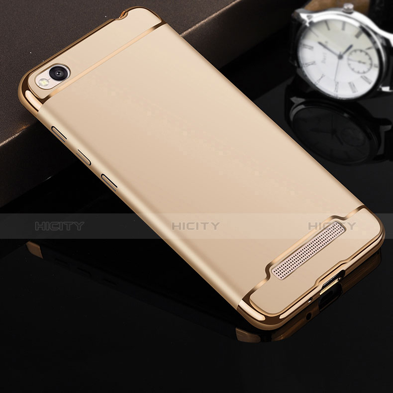 Funda Bumper Lujo Marco de Metal y Plastico para Xiaomi Redmi 4A Oro