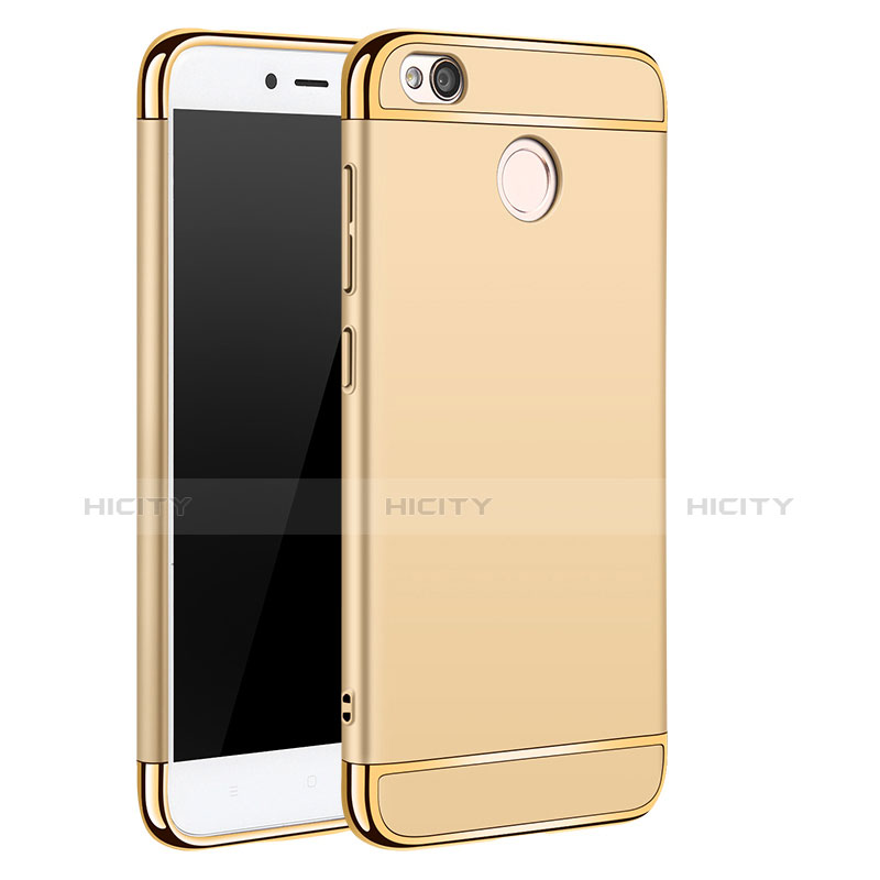 Funda Bumper Lujo Marco de Metal y Plastico para Xiaomi Redmi 4X Oro