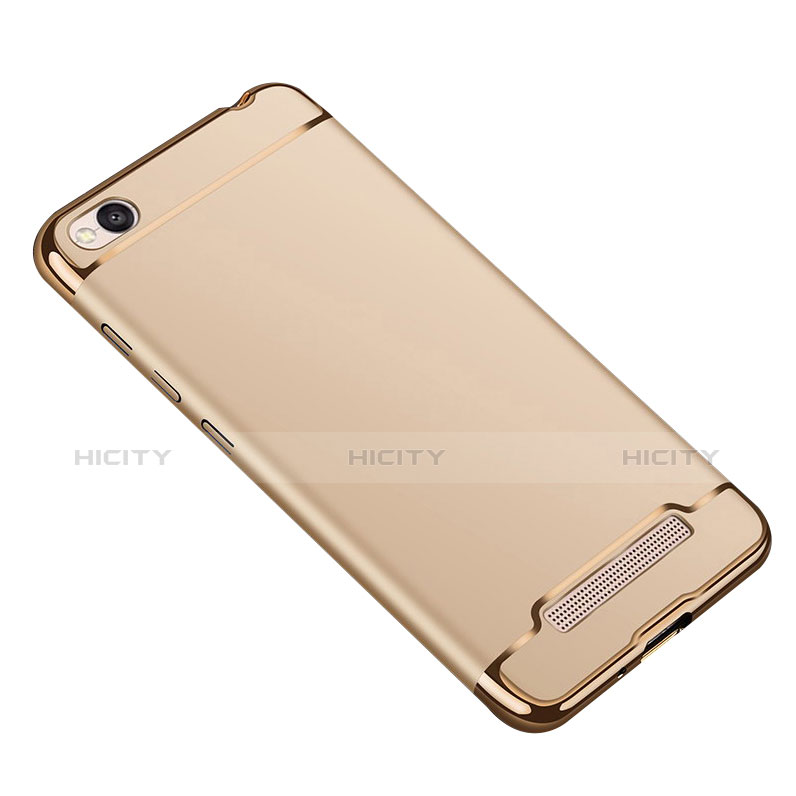 Funda Bumper Lujo Marco de Metal y Plastico para Xiaomi Redmi 5A Oro Rosa