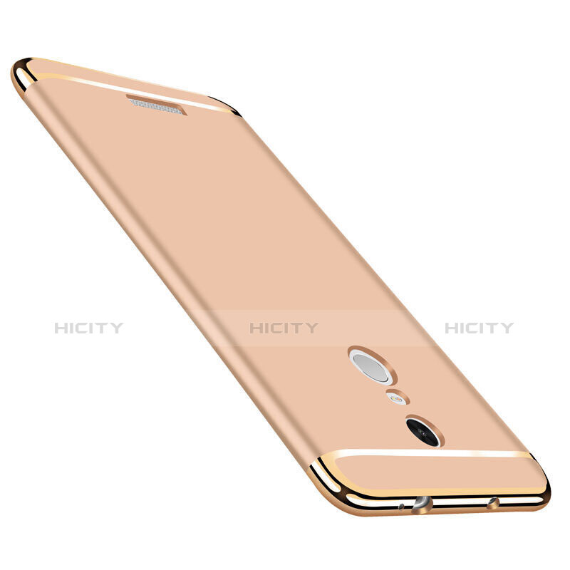 Funda Bumper Lujo Marco de Metal y Plastico para Xiaomi Redmi Note 3 Pro Oro