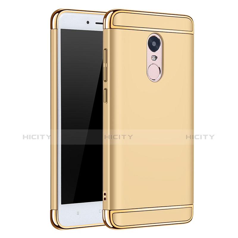 Funda Bumper Lujo Marco de Metal y Plastico para Xiaomi Redmi Note 4 Standard Edition Oro