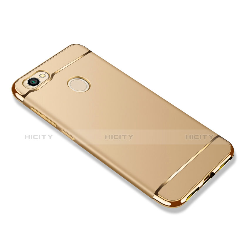 Funda Bumper Lujo Marco de Metal y Plastico para Xiaomi Redmi Note 5A Pro Oro