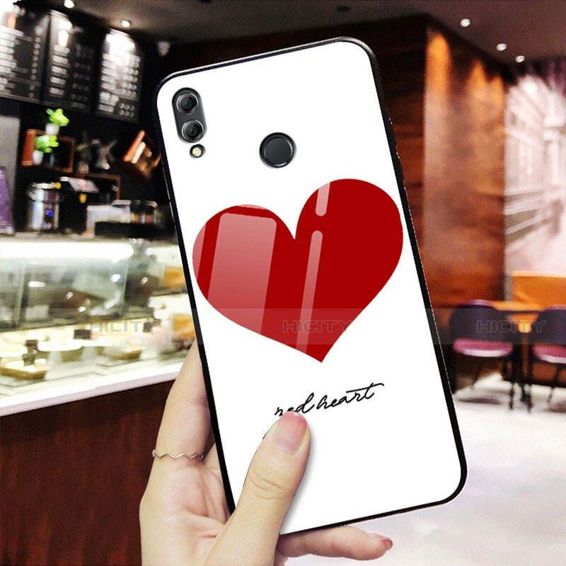 Funda Bumper Silicona Espejo Amor Corazon Love Carcasa S02 para Huawei Honor V10 Lite Rojo